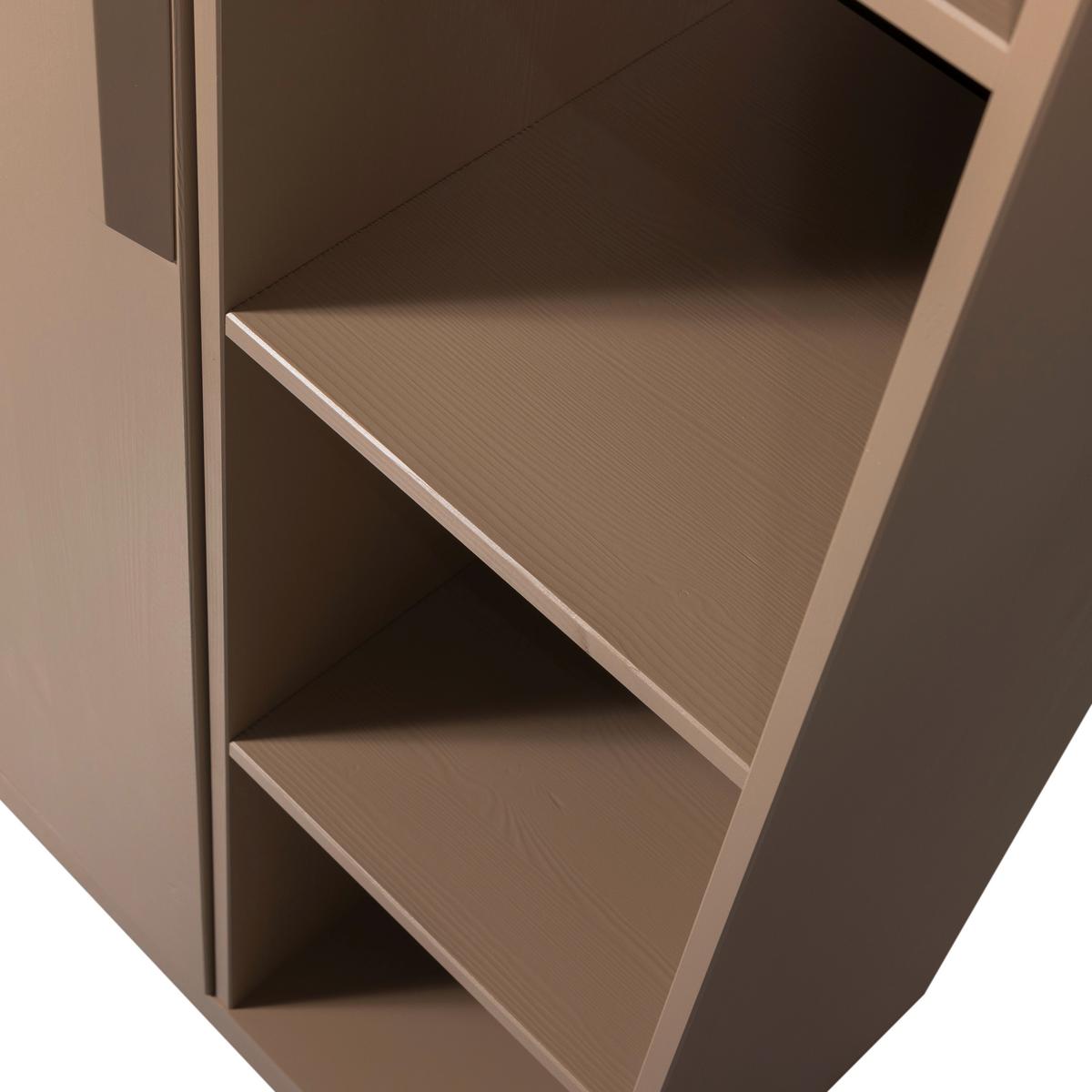 Garderobenschrank Lowen Schlammfarben B: 100 cm - Schlammfarben, Design, Holz/Holzwerkstoff (100/221/44cm) - Livetastic