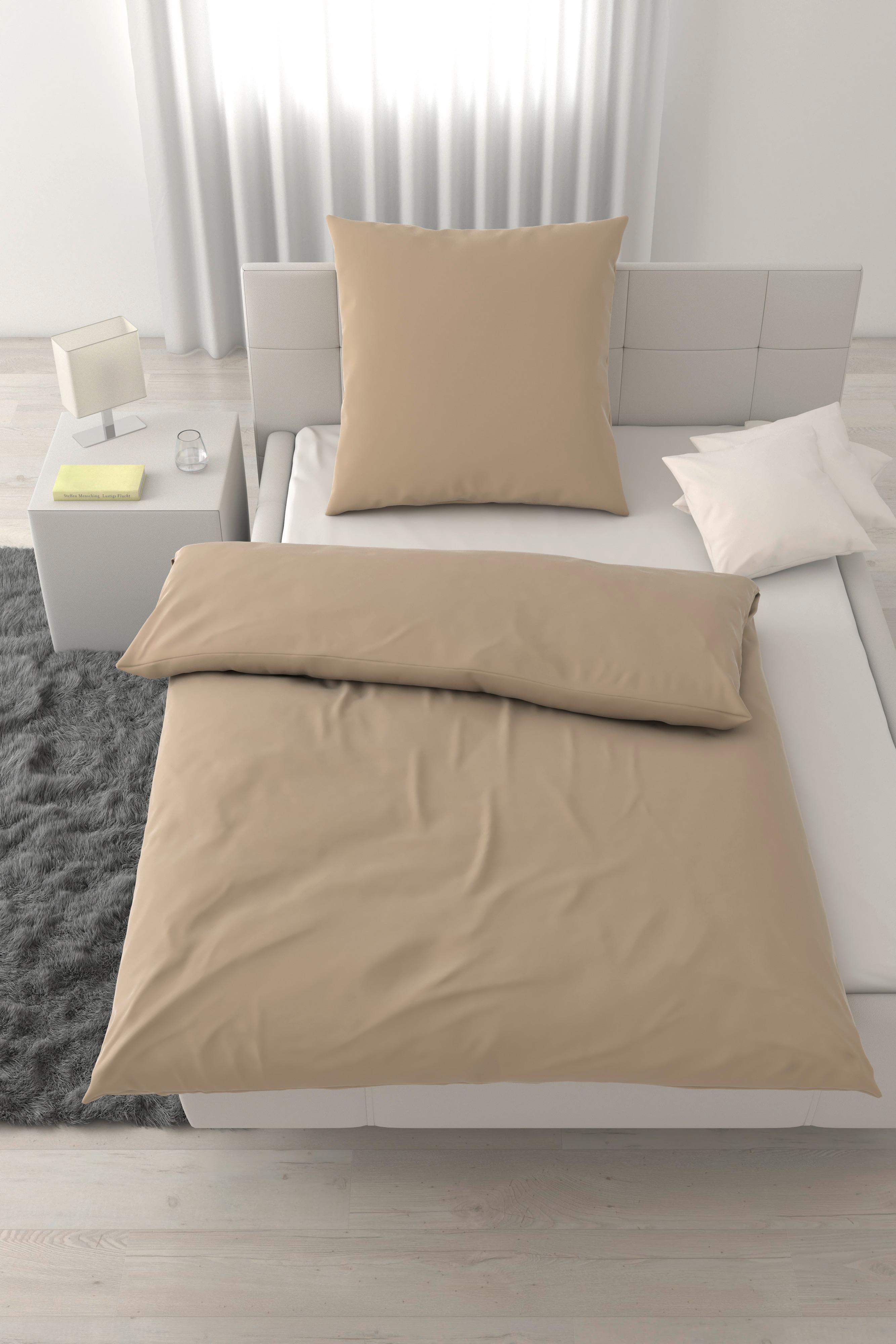Bettwäsche Xenia Beige ca. 135x200cm - Beige, MODERN, Textil (135/200cm) - Premium Living