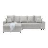 Ecksofa Alatri Hellgrau - Hellgrau/Schwarz, MODERN, Kunststoff/Textil (289/90/176cm) - Based