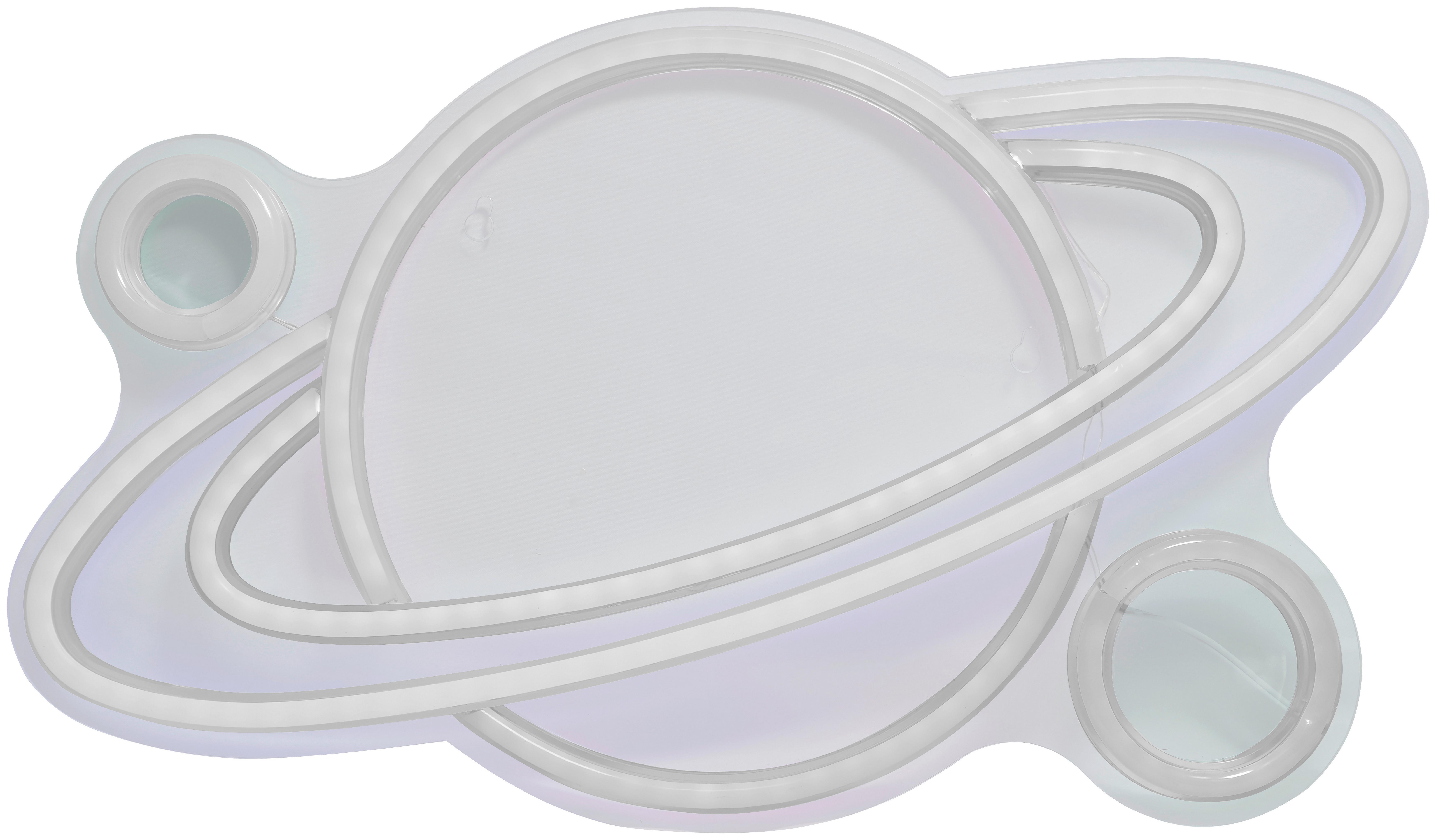 LED-Dekoleuchte Erdio Weiß max. 5 Watt - Transparent/Opal, KONVENTIONELL, Kunststoff (40/27,5/1,9cm) - Mömax