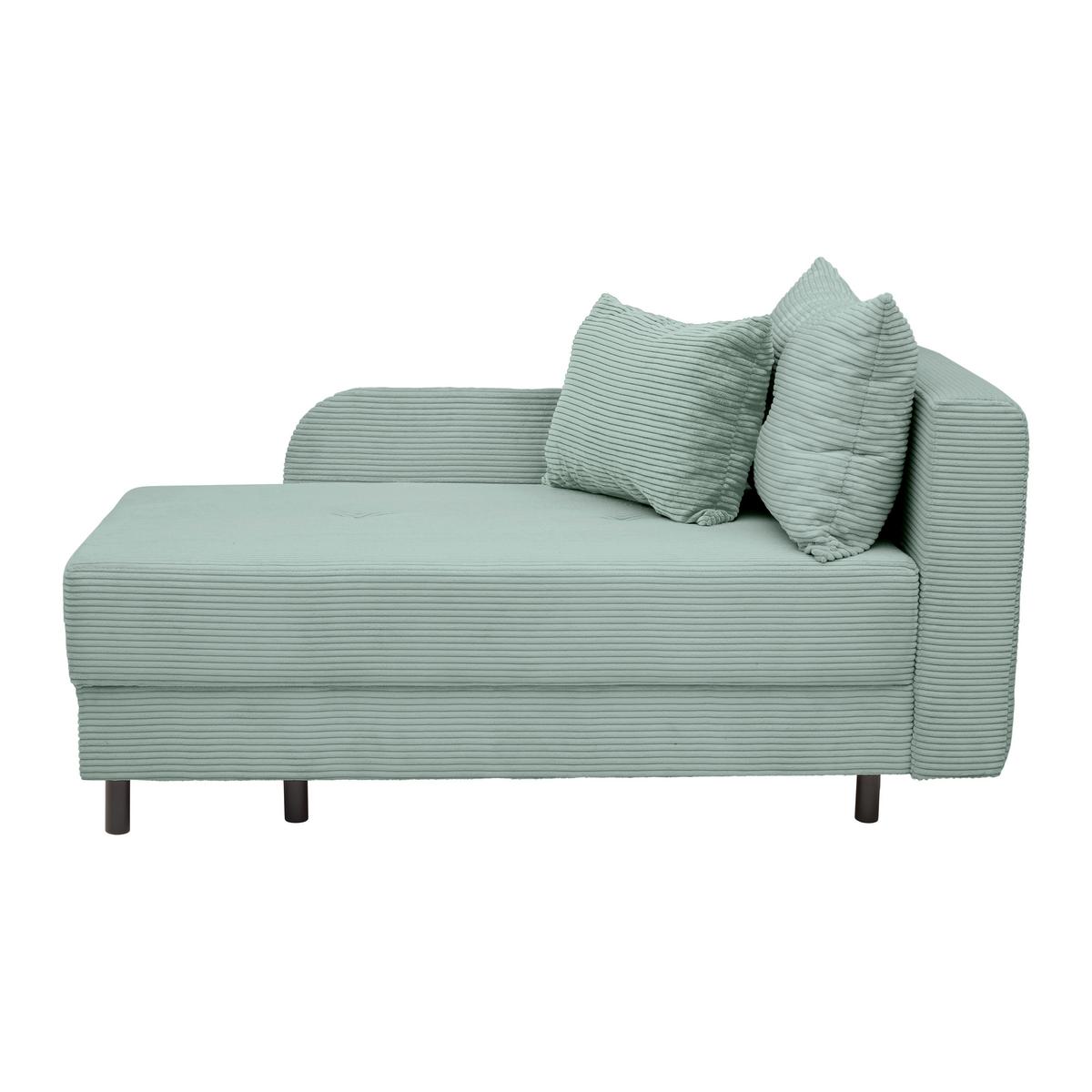 Liege Nova Salbeigrün - Salbeigrün/Schwarz, MODERN, Holz/Textil (145/62/85cm) - Mömax