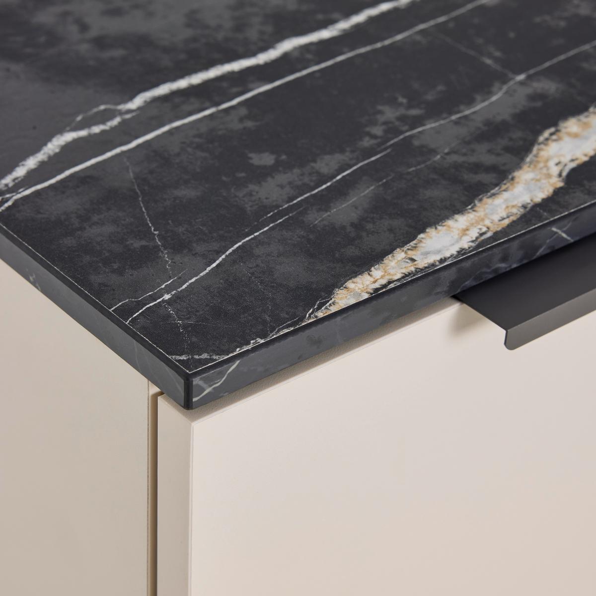 Waschbeckenunterschrank Liana Kaschmirfarben - Anthrazit, MODERN, Holzwerkstoff/Metall (70/59/35cm) - Mömax