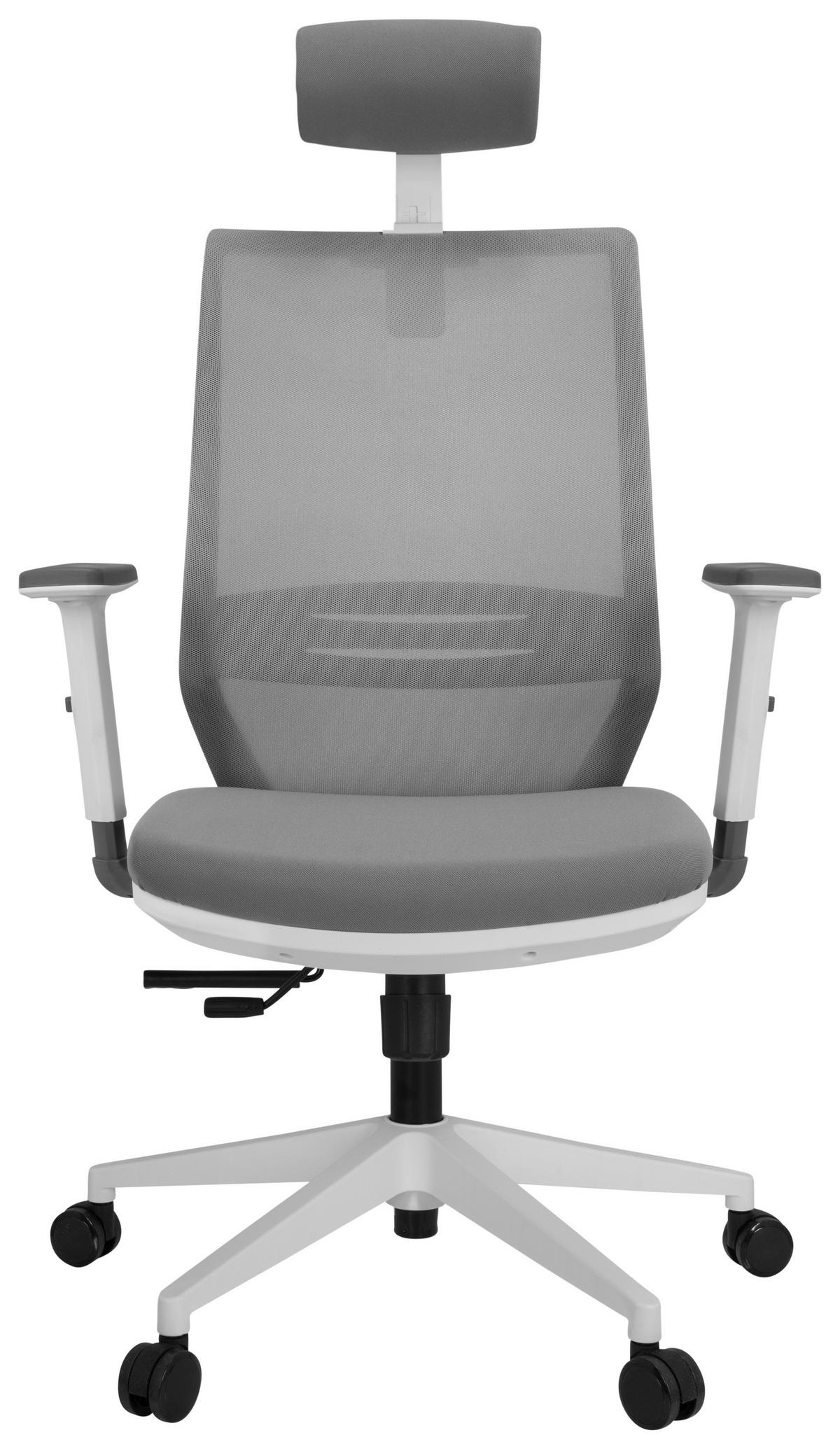 Pisarniški Stol Profondo Pro W, Siva - siva/bela, Basics, umetna masa/tekstil (70/117/62cm) - MID.YOU