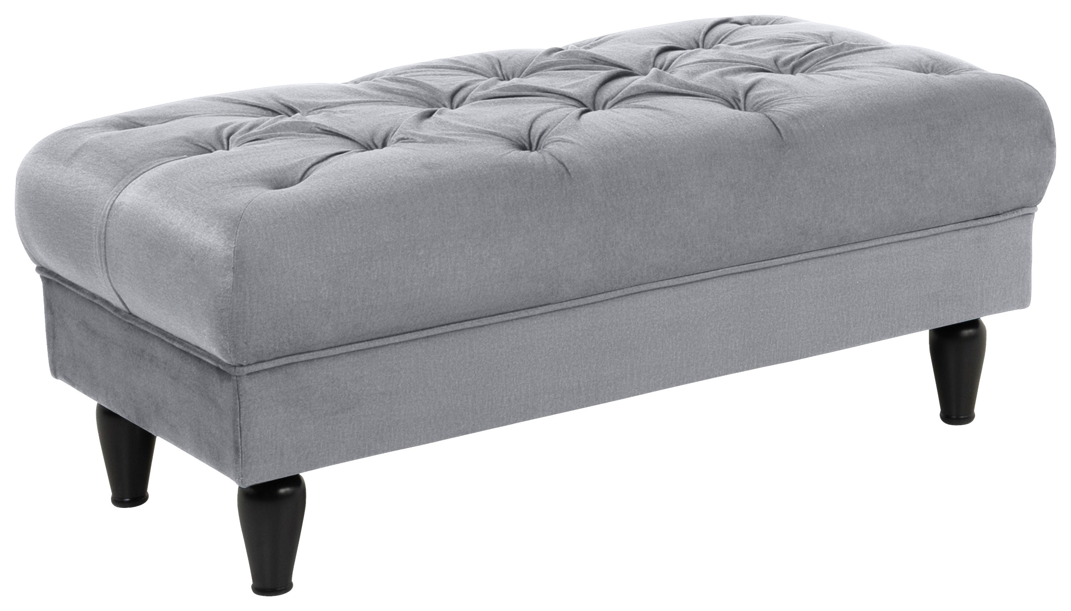 Tabure Cupido, Siva - siva/črna, Design, tekstil/les (110/44/56cm) - MID.YOU