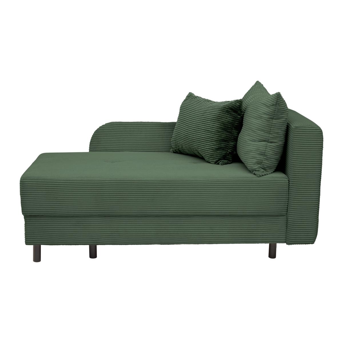 Liege Nova Olivgrün - Schwarz/Olivgrün, MODERN, Holz/Textil (145/62/85cm) - Mömax