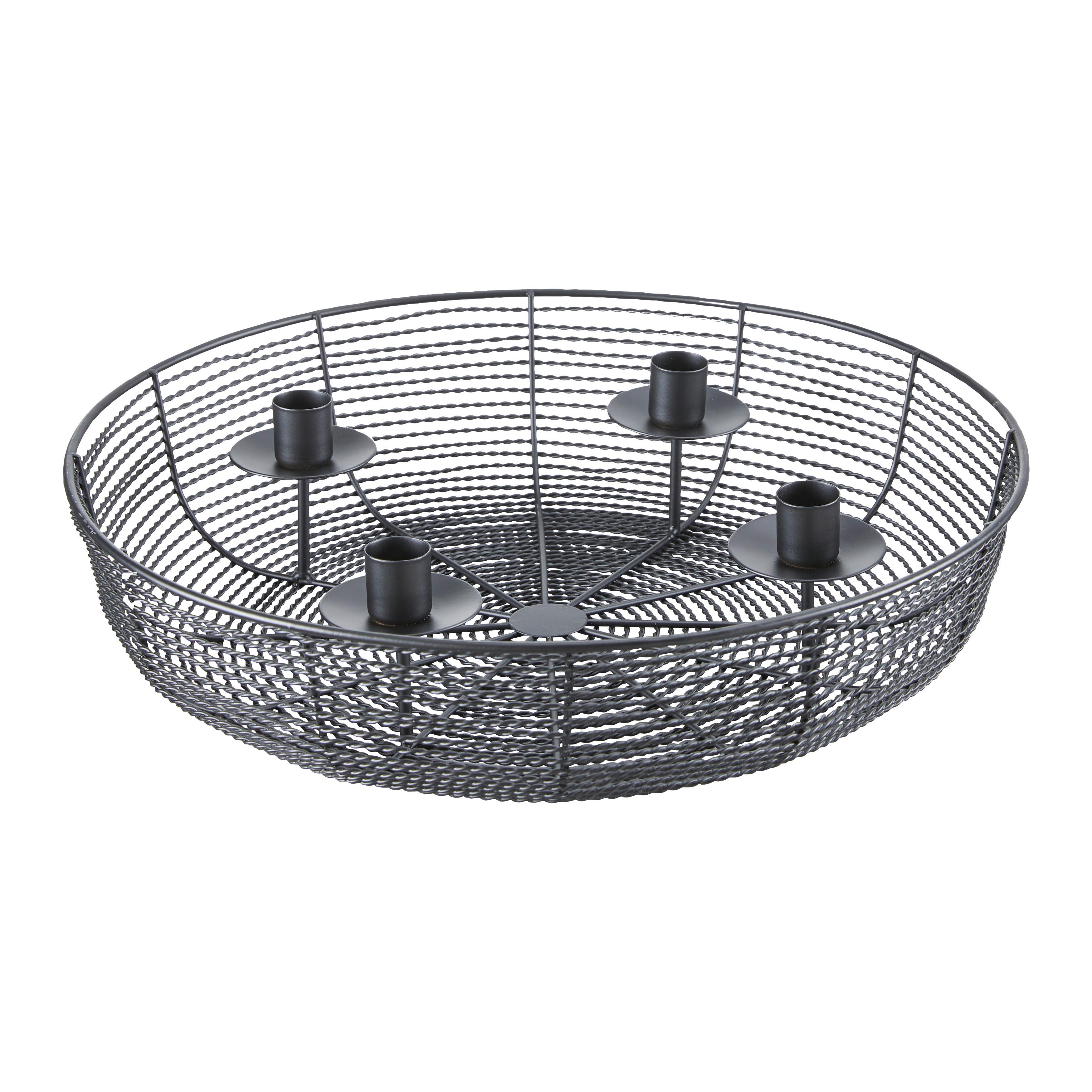 Kerzenhalter Matilda in Schwarz - MODERN, Metall (36/8cm)