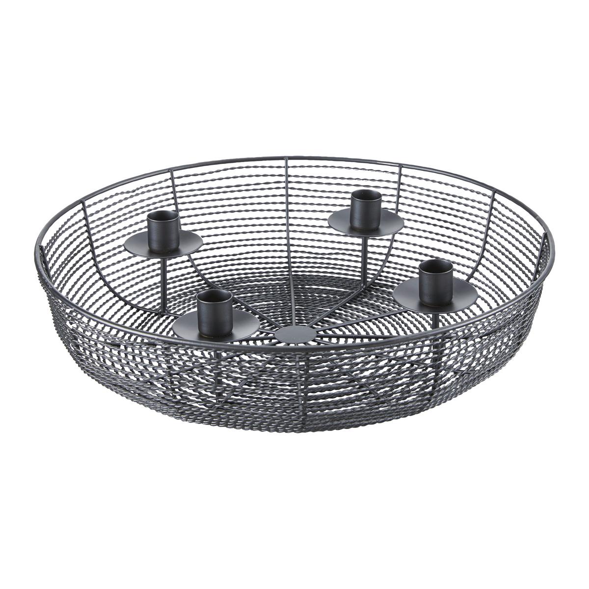 Kerzenhalter Matilda in Schwarz - MODERN, Metall (36/8cm)