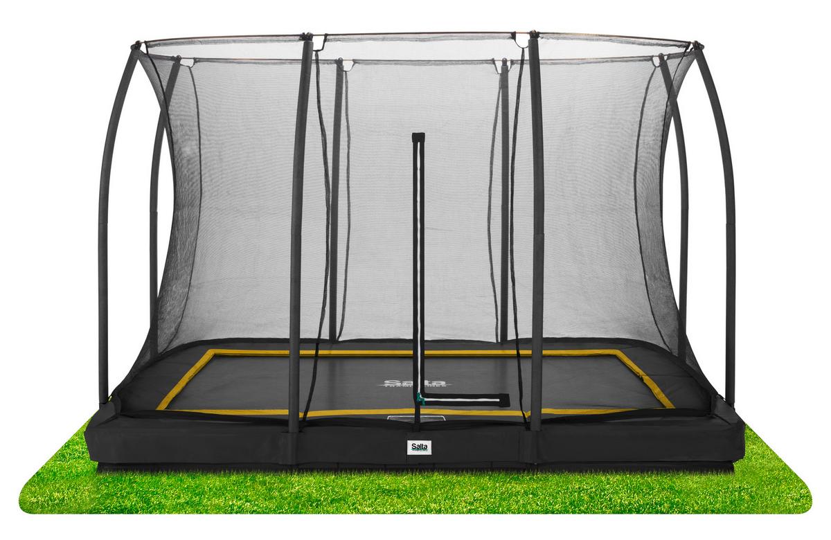 Boden-Trampolin Comfort Edition ca. 305x214cm - Schwarz, Basics, Metall (305/214cm) - Salta