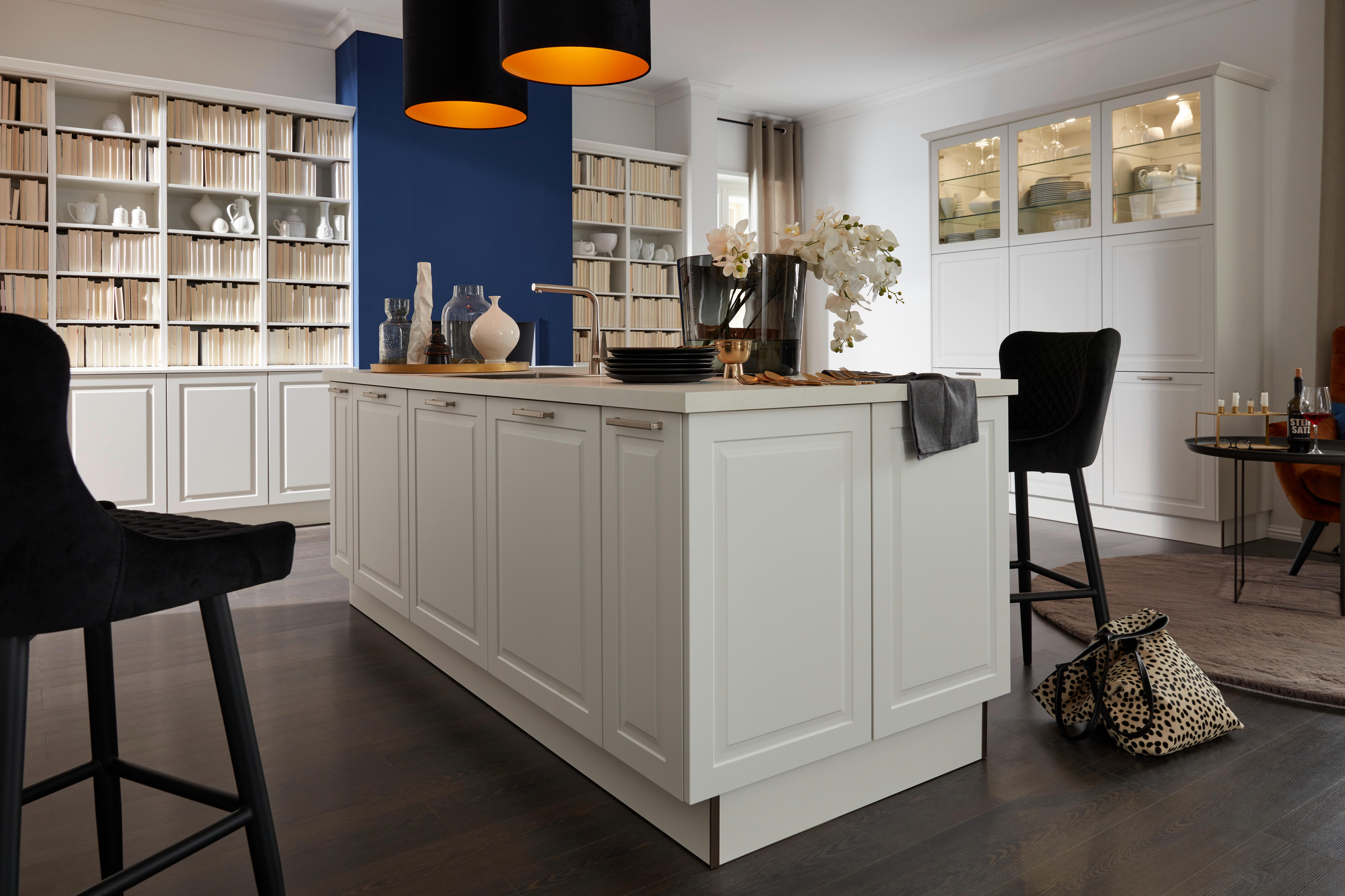 Einbauküche Porto in Weiß - Weiß, MODERN, Holzwerkstoff - Nolte Küchen