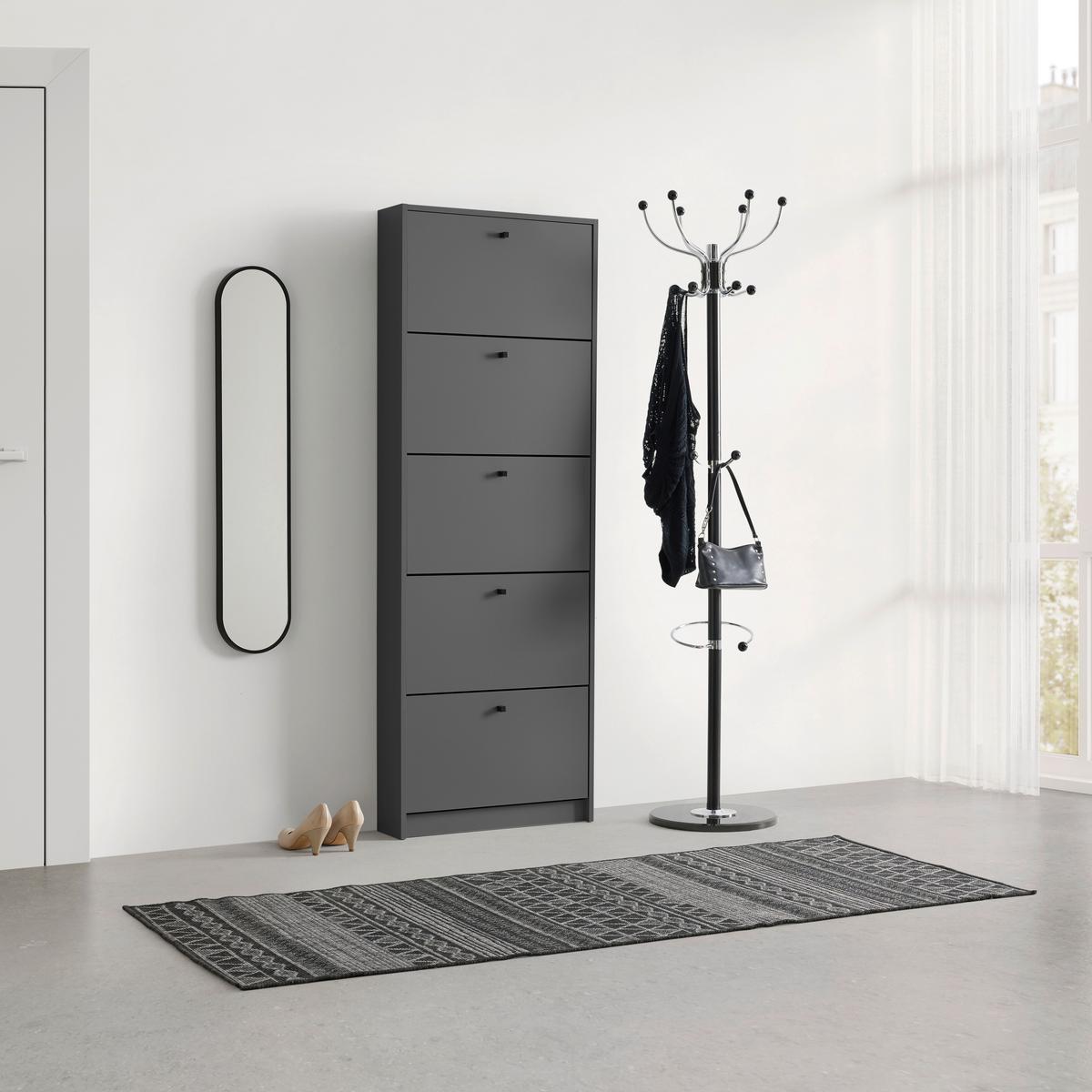Pantofar FLAP/SKI-005 - antracit, Modern, material pe bază de lemn (60/168/16cm) - Modern Living