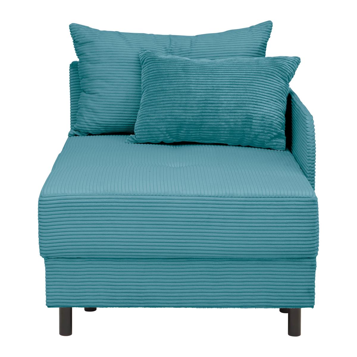 Liege Nova Petrol - Petrol/Schwarz, MODERN, Holz/Textil (85/62/145cm) - Based