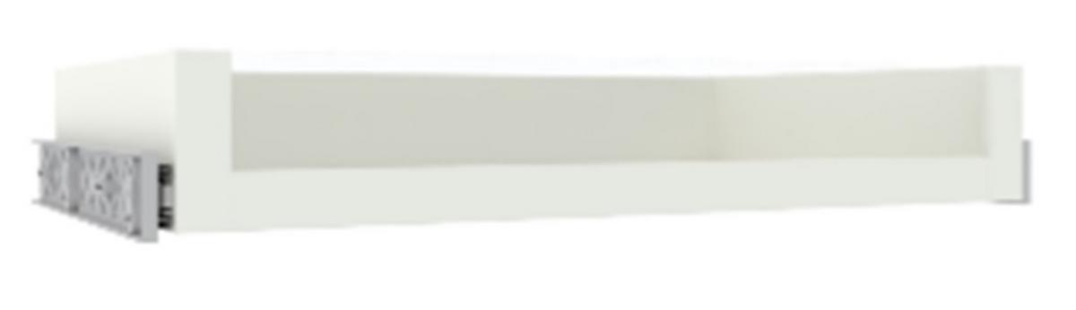 Schublade "UNIT" in Weiss - Weiss, Modern, Glas/Holzwerkstoff (83/12/45cm) - Based