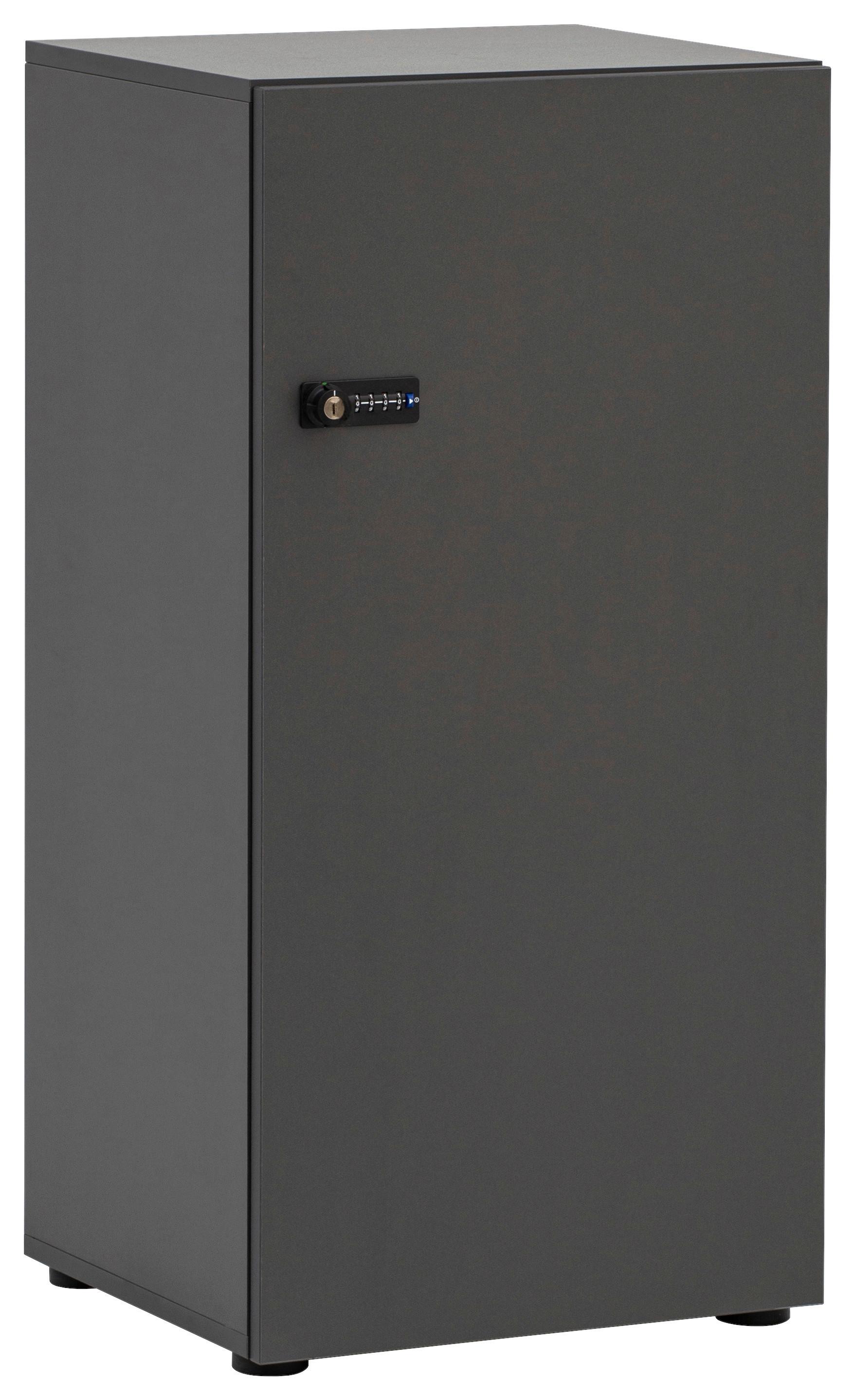 Garderobna Omara Locked, Antracit - bela/antracit, Design (45,4/92,6/40,65cm) - MID.YOU
