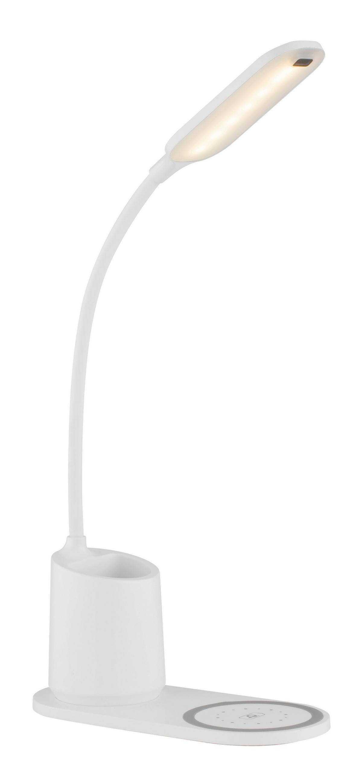 LED-Schreibtischleuchte Melli Opal/Weiß max. 3 Watt - Opal/Weiß, Design, Kunststoff (34/8,5/45cm) - Globo