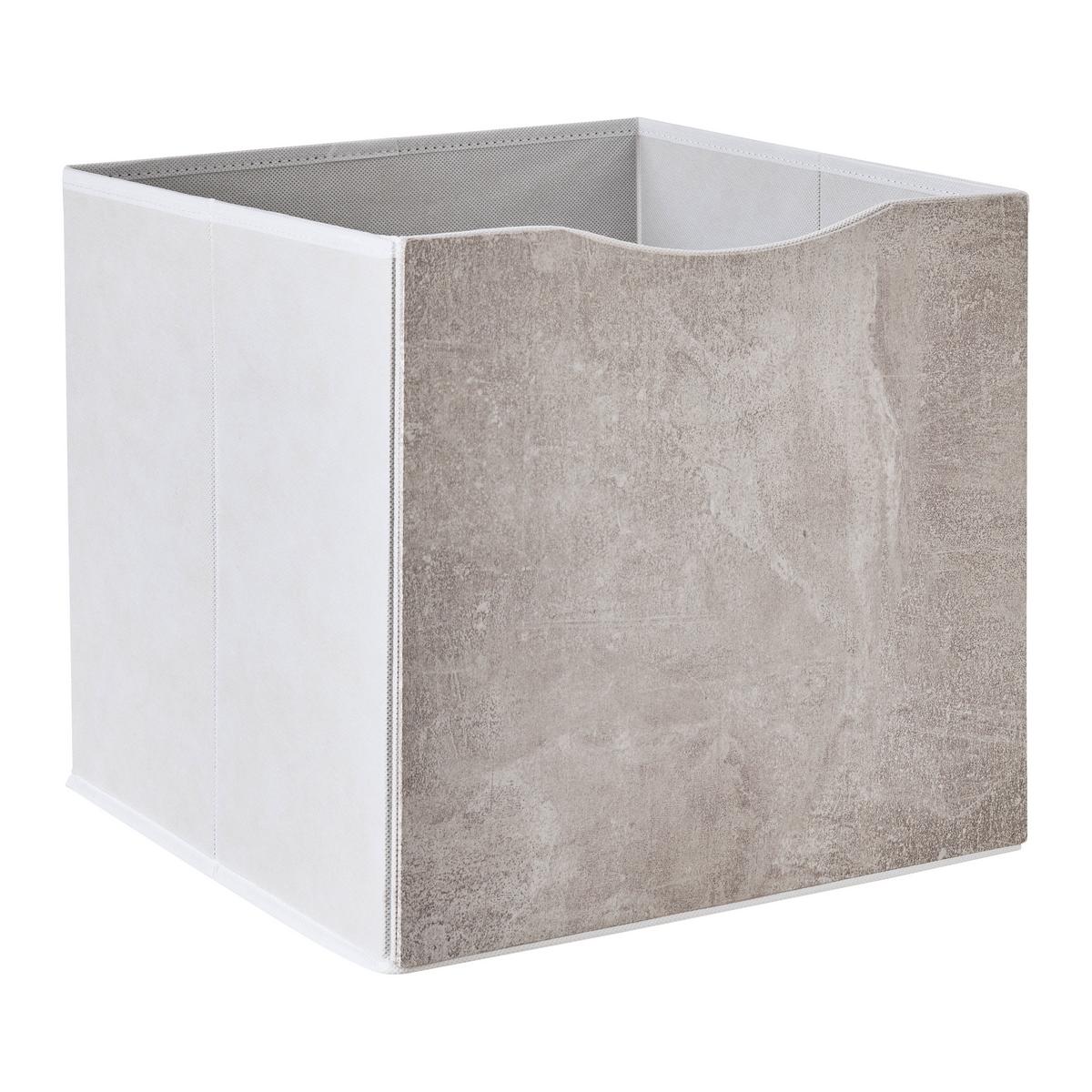 Zložljiv Zaboj Betty - siva, Konvencionalno, tekstil/leseni material (33/33/32cm) - Mömax