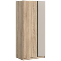 Drehtürenschrank OAKLAND ca.80x183x53cm Sonoma Eiche - Kaschmir/Schwarz, MODERN, Holzwerkstoff (80/183/53cm) - MID.YOU
