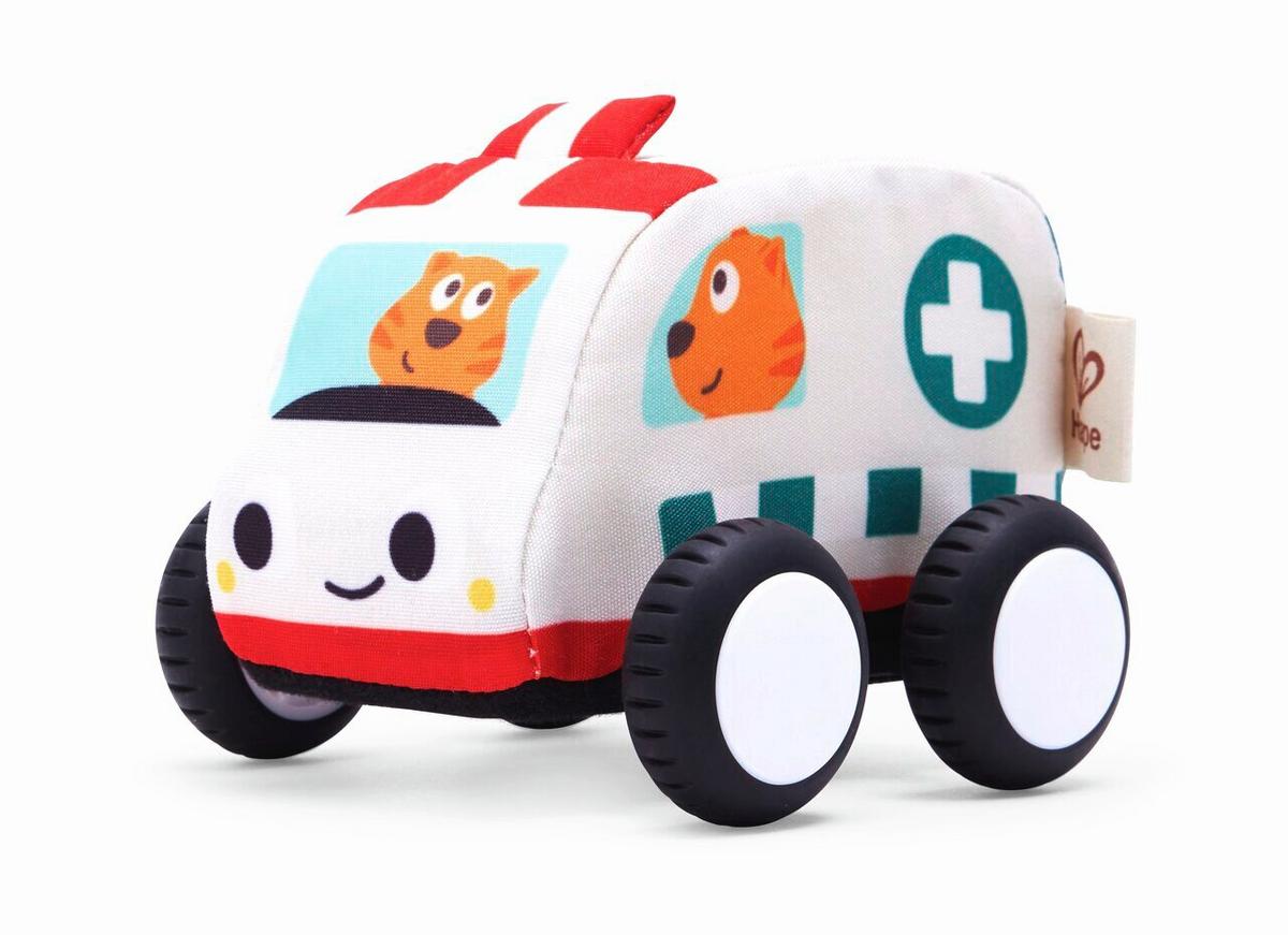 Plüss Játékautó Szett Hape - zsályazöld/kék, Basics, műanyag/textil (38/25/9,5cm) - Hape