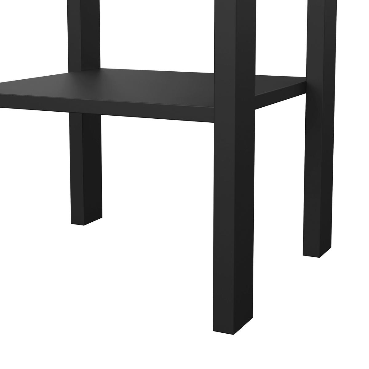 SZAFKA NOCNA MADRID - kolor srebrny/czarny, Modern, materiał drewnopochodny/metal (40/70,1/34,2cm) - MID.YOU