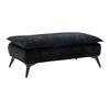 Hocker Ottawa Schwarz Strukturstoff - Schwarz, MODERN, Textil/Metall (122/47/68cm) - Premium Living