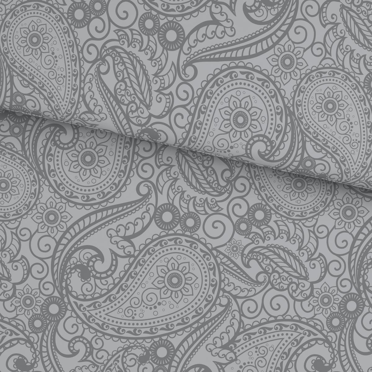 Bettwäsche Paisley Grau ca. 140x200cm - Grau, Textil (140/200cm) - Mömax
