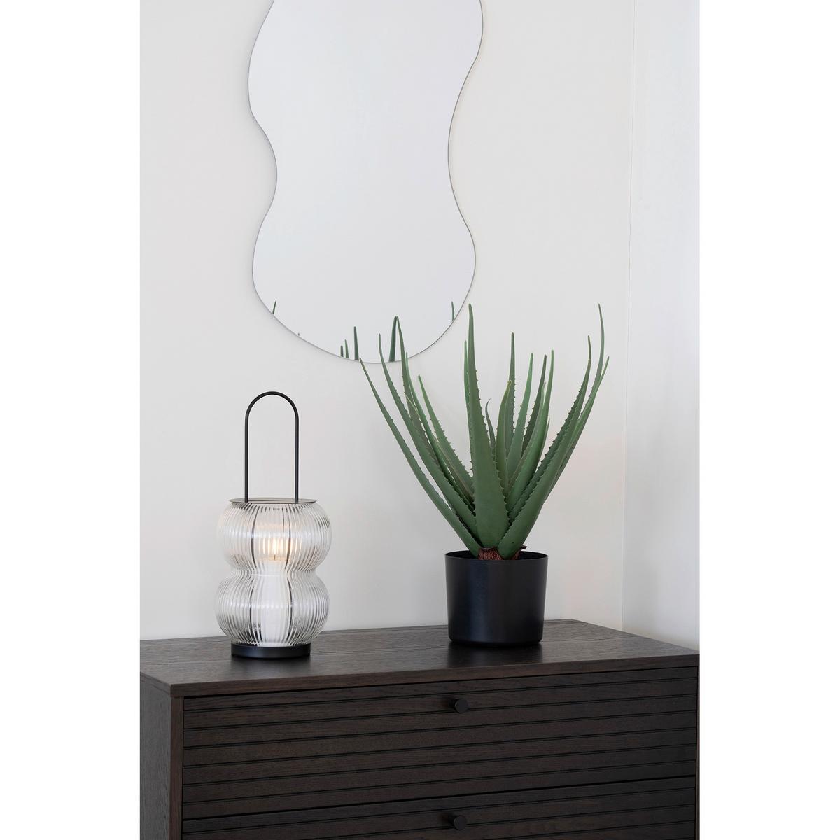 Laterne Lucena Lantern Schwarz - Schwarz, Basics, Glas/Metall (16/36/16cm)