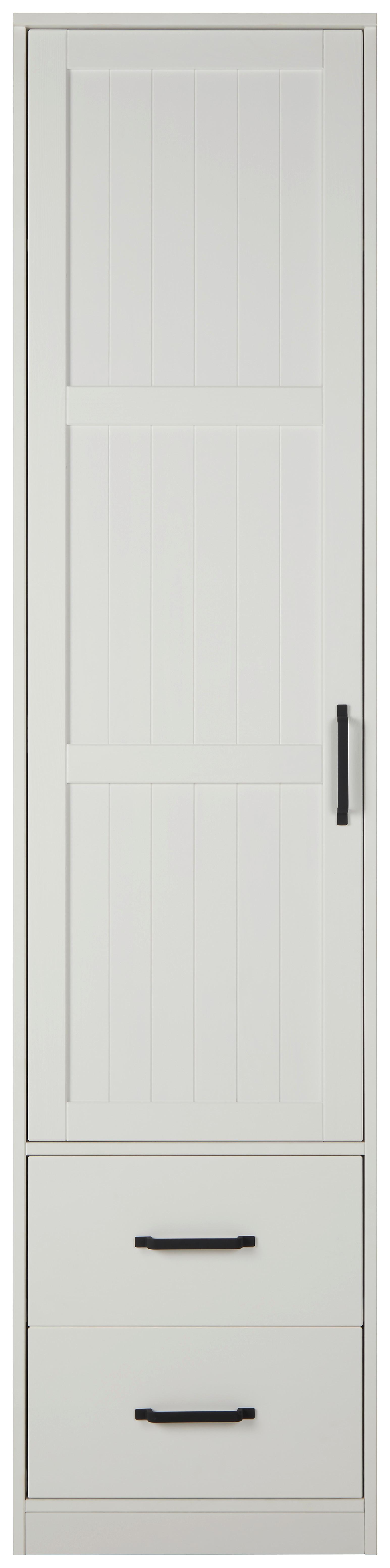 Ormar S Klasičnim Vratima Madita - bijela/crna, Romantik / Landhaus, drvo/plastika (52/222/60cm) - Modern Living