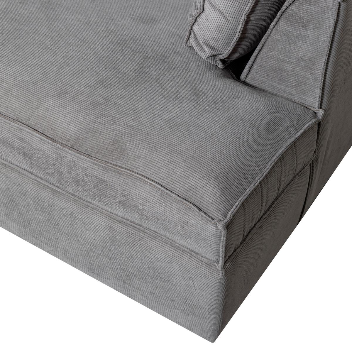 Ecksofa Thomas Dunkelgrau S: 283x197cm - Dunkelgrau/Schwarz, Design, Kunststoff/Textil (283/197cm) - Livetastic