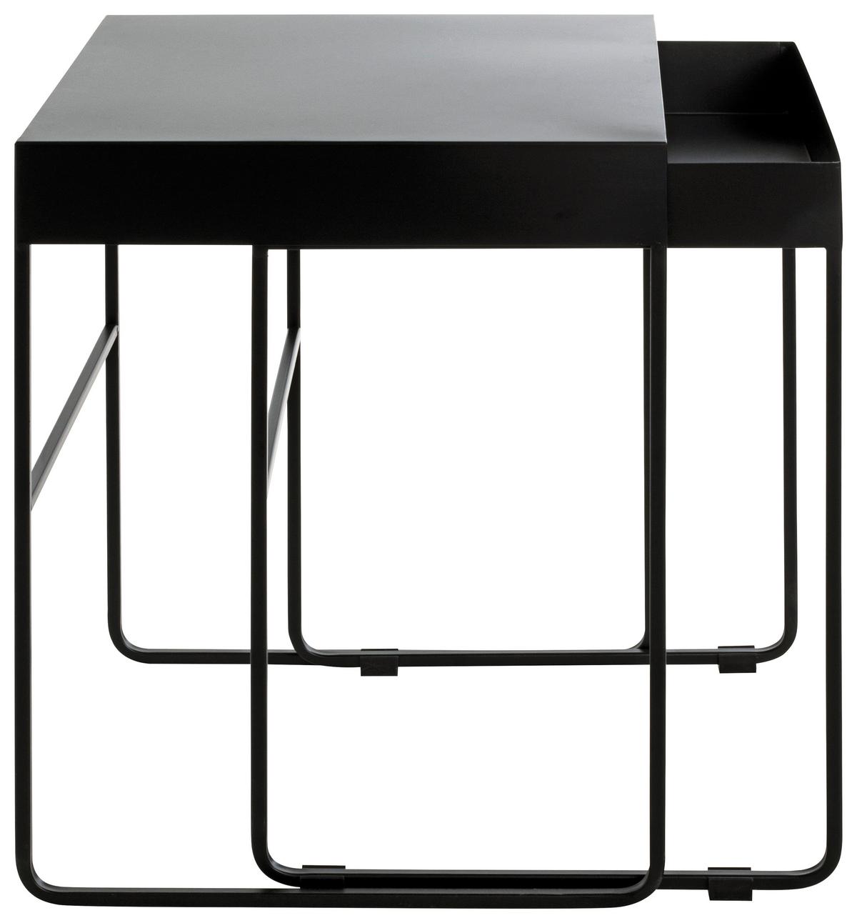 ZESTAW STOLIKÓW BOCZNYCH MOE - czarny, Design, metal (39-42/39-42/51-54cm)