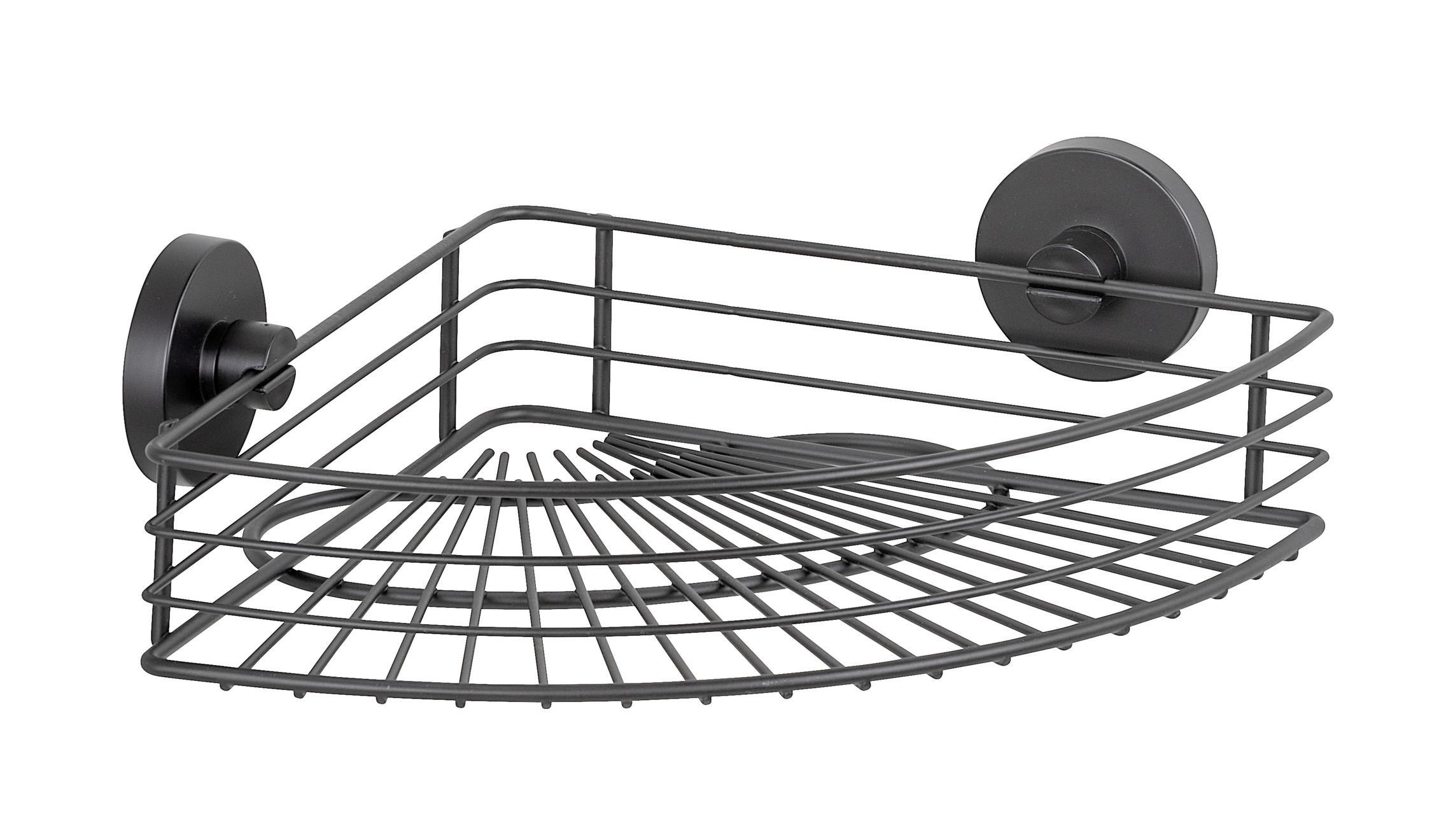 REGAŁ PRYSZNICOWY VACUUM-LOC - czarny, Basics, metal (35/9/22,5cm) - Wenko