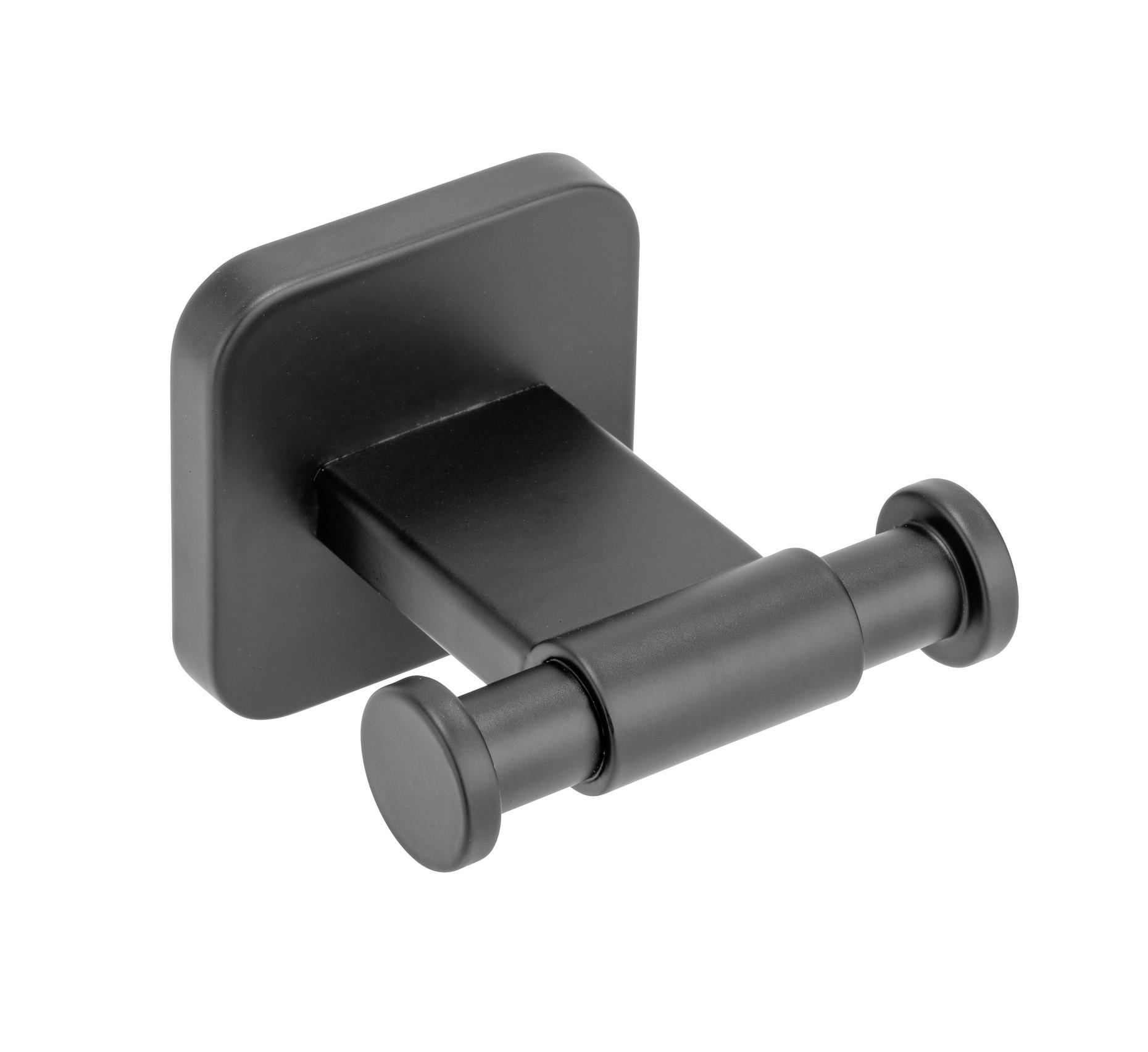 Cârlig pentru prosop Porto - negru, Modern, metal (7/5,5/6,5cm) - Wenko