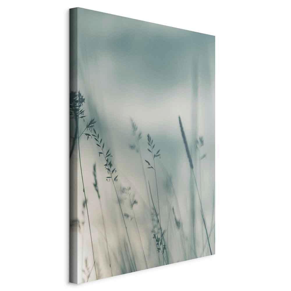 Slika Na Platnu Tall Grasses - pastelno modra/svetlo siva, Basics, tekstil/leseni material (40/60/1.2cm) - artgeist
