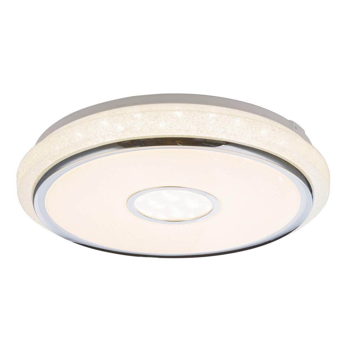 LED-DECKENLEUCHTE 48389-40 DANI - Chromfarben/Weiss, Basics, Kunststoff (50/9.5cm) - Globo