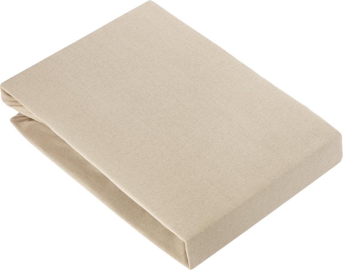 FIXLEINTUCH BASIC - Taupe, Textil (150/200cm) - Modern Living