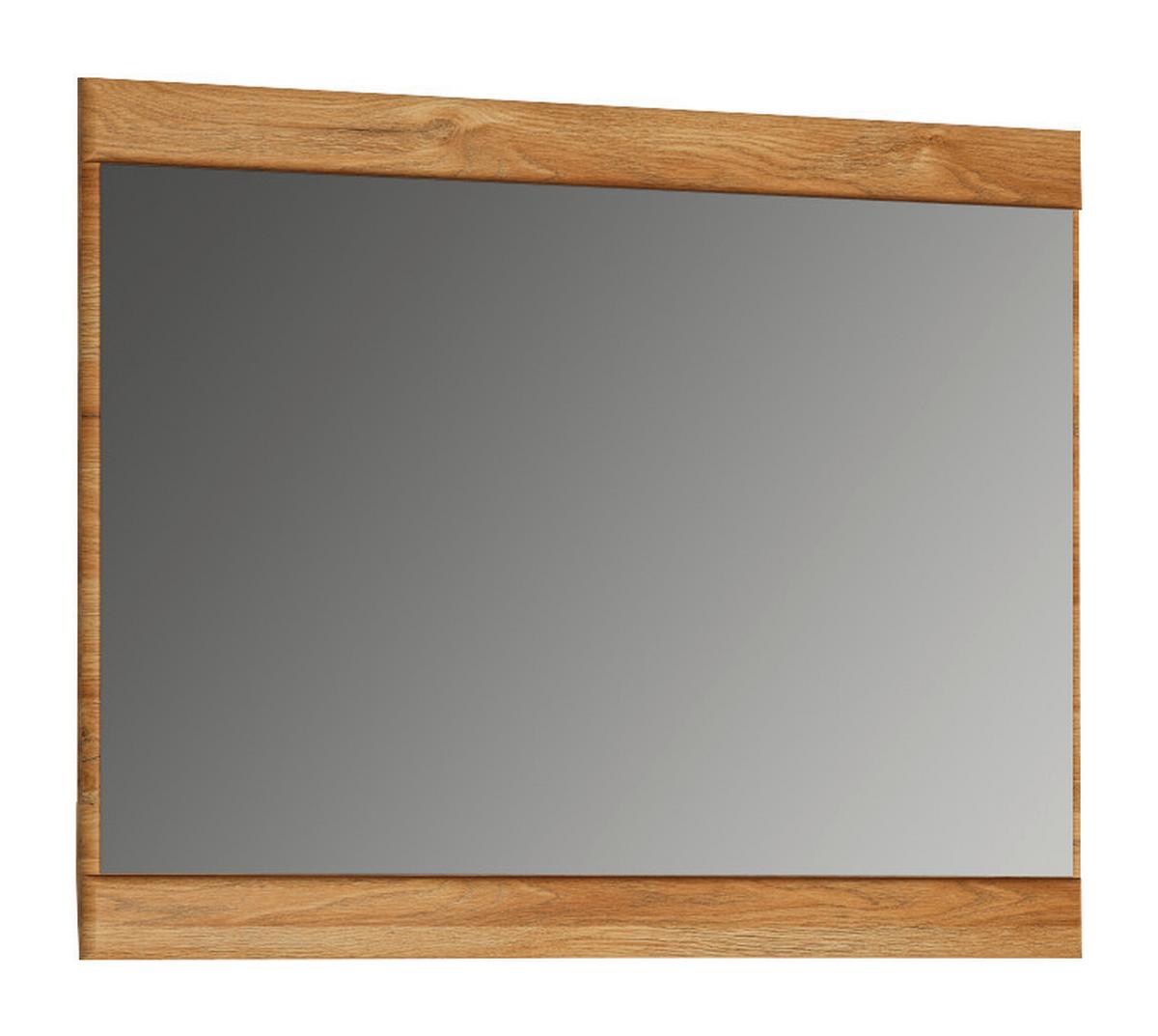 Ogledalo Cortina - boje hrasta, Moderno, staklo/drvni materijal (92,8/72,7/3,6cm) - Modern Living