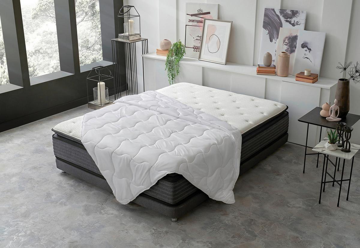 Bettdecke Handy ca. 200x200x25 cm Weiß - Weiß, Basics, Textil (200/200/25cm) - Yatas
