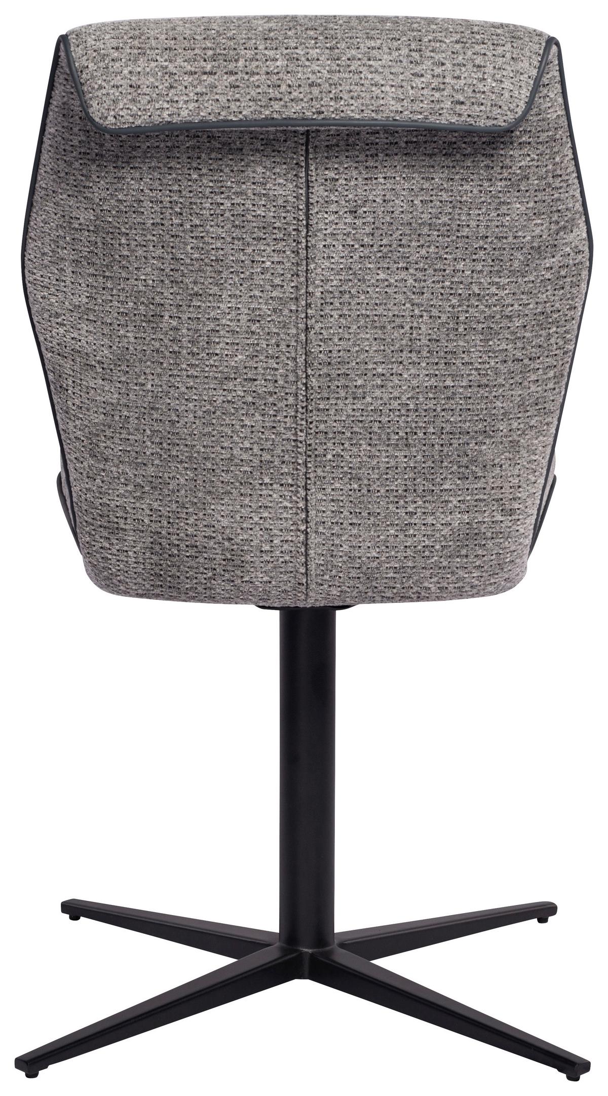 KRZESŁO LILLY - czarny/szary, Design, metal/tkanina (48/88/63cm) - Novel
