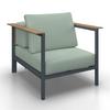 ENSEMBLE LOUNGE CHIARA - vert clair/couleur naturelle, MODERN, métal/matière synthétique (164/68/94cm) - Bessagi Garden