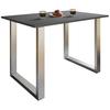 TABLE XONA - anthracite/couleur argentée, Basics, métal/matériau de bois (140/50/76cm) - MID.YOU