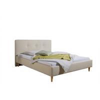 Polsterbett Slade Beige ca. 100x200 cm - Beige/Naturfarben, MODERN, Holz/Textil (100/200cm) - Livetastic
