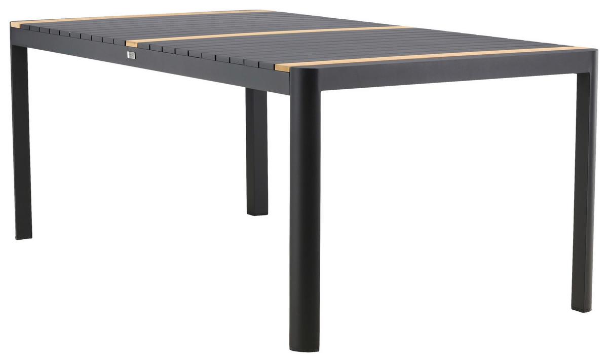 GARTENTISCH TOGO - Schwarz, KONVENTIONELL, Holz/Metall (100/75/200cm) - Gardenson