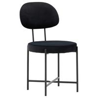 STUHL-SET STELLA - Schwarz, Design, Textil/Metall (50/89/60cm) - Livetastic