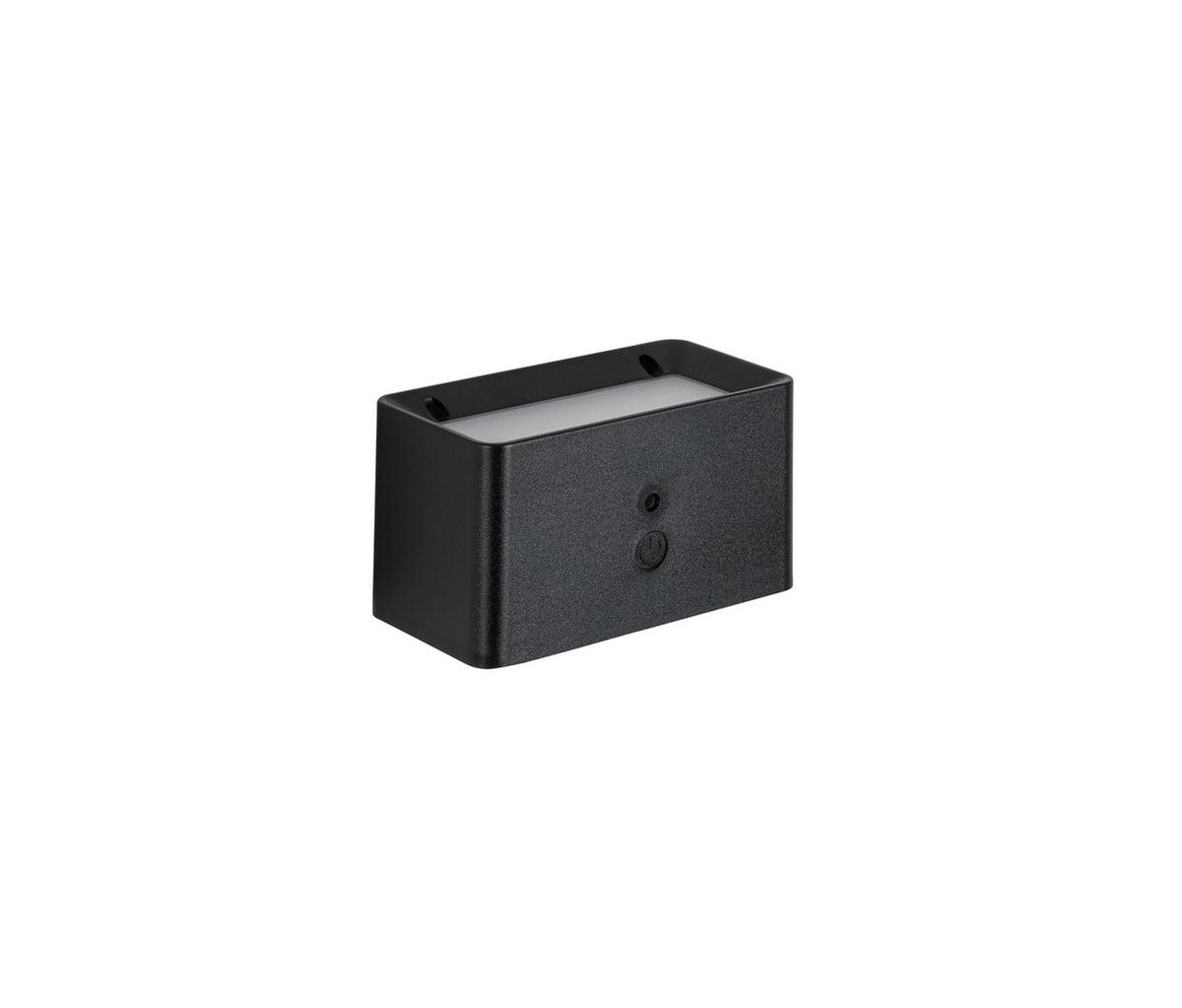 Aplică de perete cu LED Tilou - negru, Modern, plastic/metal (12/6,6/6,5cm) - Mömax
