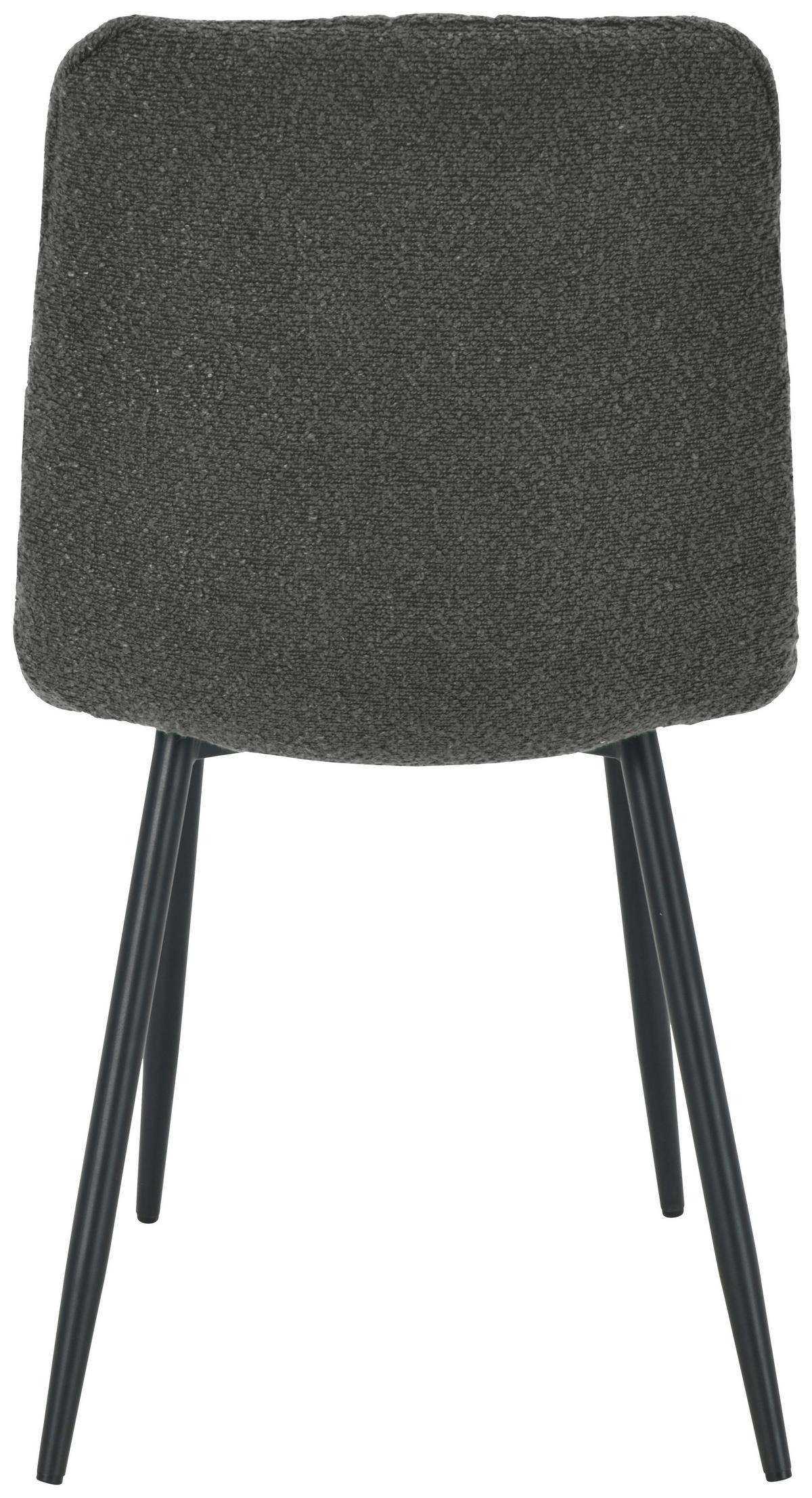 Stuhl Nino Dunkelgrau - Dunkelgrau/Schwarz, MODERN, Holz/Textil (45/88/54,5cm) - Based