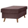 Hocker Valentina Bordeaux Struktur - Bordeaux/Naturfarben, KONVENTIONELL, Holz/Textil (61/43/61cm) - P & B