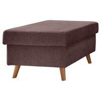 Hocker Valentina Bordeaux Struktur - Bordeaux/Naturfarben, KONVENTIONELL, Holz/Textil (61/43/61cm) - P & B