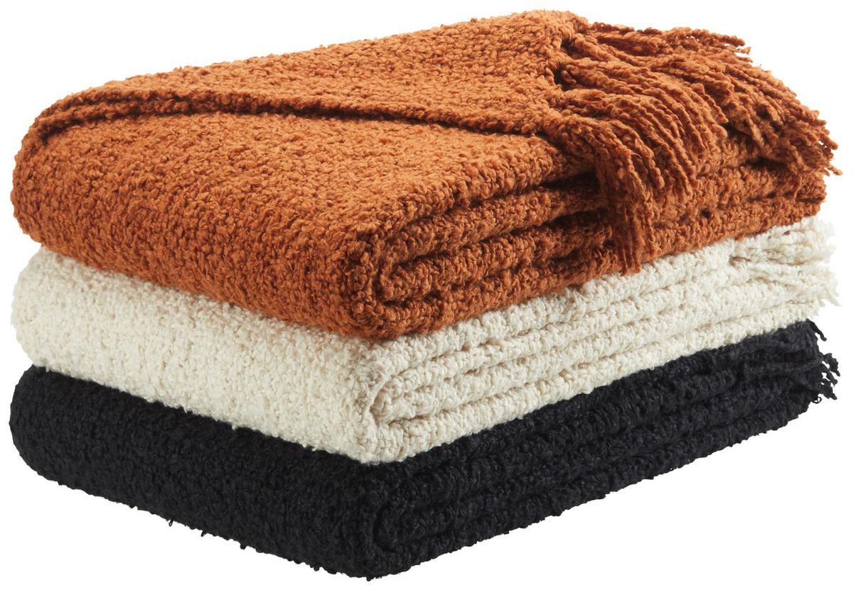 Kuscheldecke Boucle in Weiss ca. 130x170cm - Weiss, Modern, Textil (130/170cm) - Modern Living