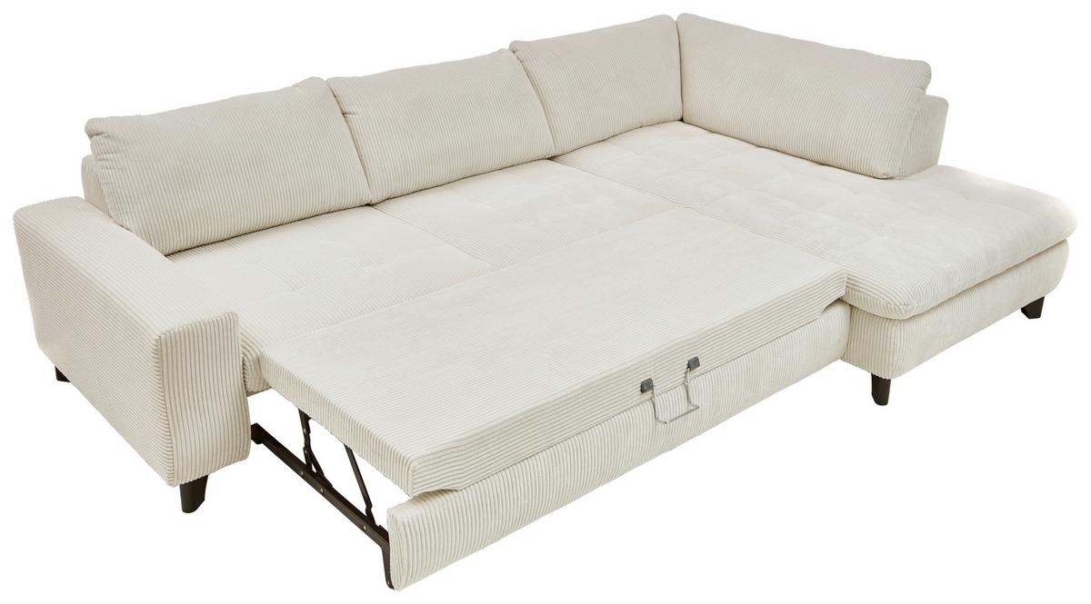 ECKSOFA LANDO - Schwarz/Grau, Modern, Textil/Metall (289/197cm) - Premium Living