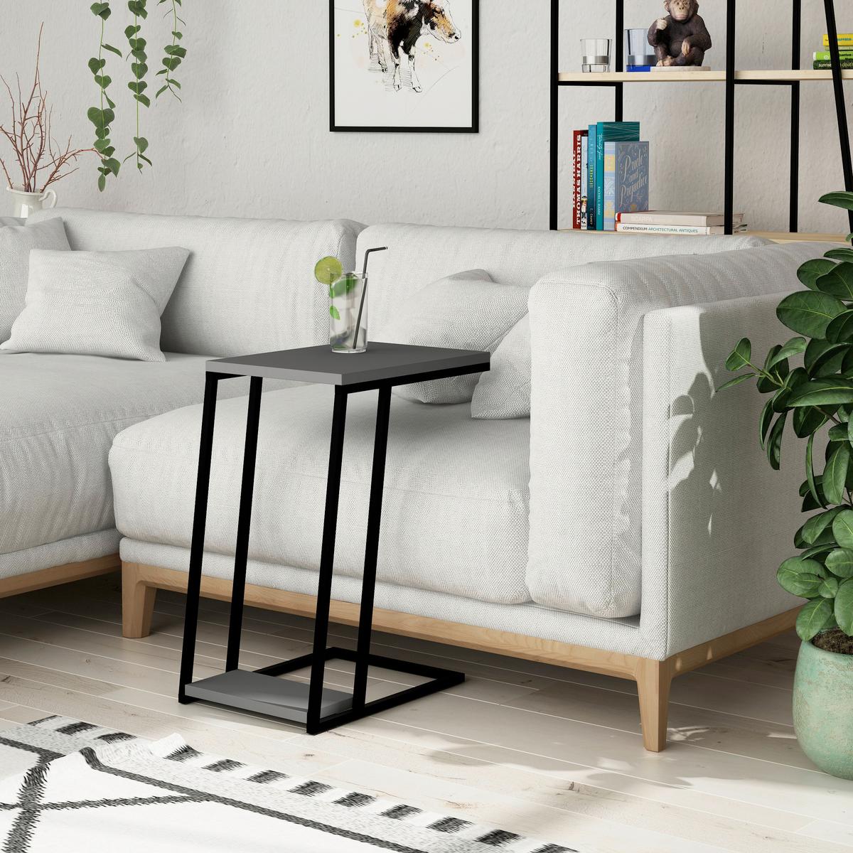 Mizica Pal, Antracit - črna/antracit, Design, kovina/leseni material (30/40/57cm) - Livetastic