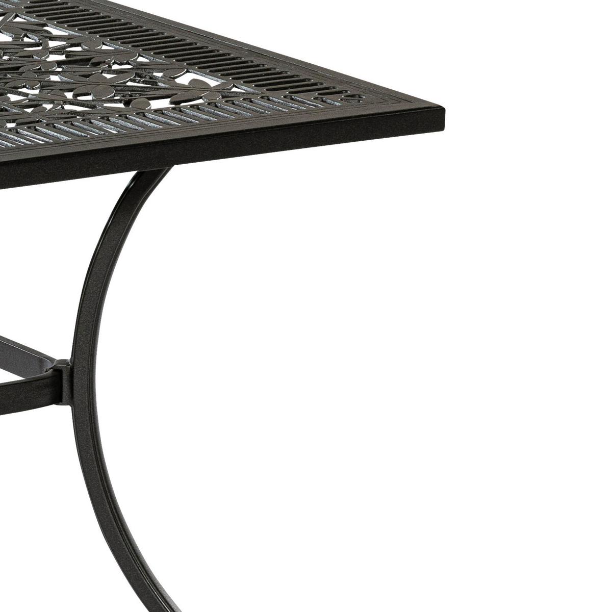 Vrtna Miza Alva, 140x80, Aluminij - črna, Konvencionalno, kovina (140/80/73cm) - Gardenson