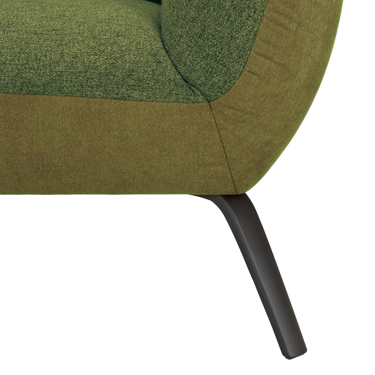 Bigsofa Trendy Olivgrün - Schwarz/Olivgrün, MODERN, Holzwerkstoff (260/93/124cm) - Premium Living